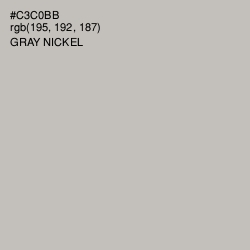 #C3C0BB - Gray Nickel Color Image